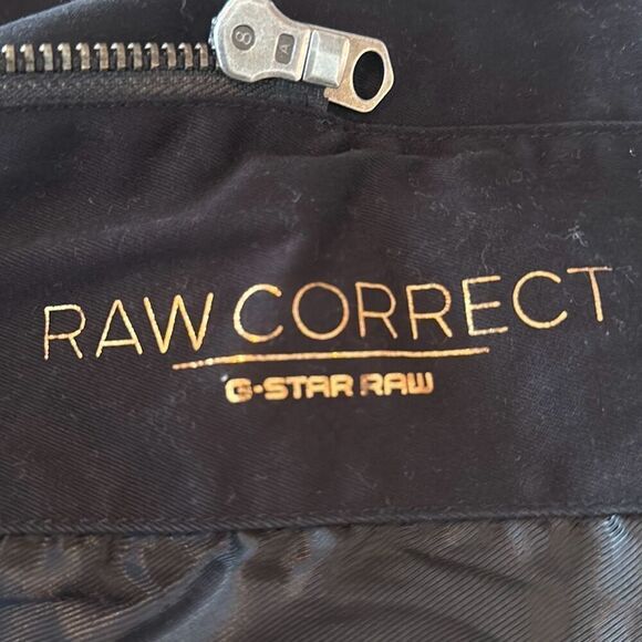 G Star Raw Raw Correct Mens Black Denim Jacket Trench Coat size L Large Cotton - Picture 14 of 15